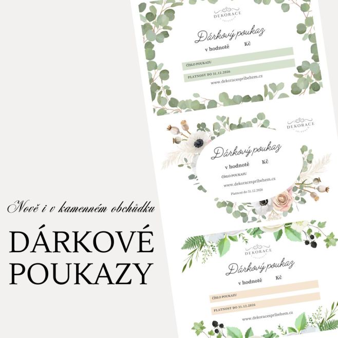 Hezké dopoledne, dárkové poukazy jsou již k dispozici i v kamenném obchůdku.😉 Na e-shopu je najdete pod odkazem:...